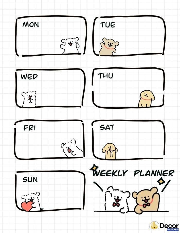 60 + ý tưởng trang trí thời khóa biểu đơn giản, đẹp 2025