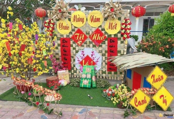 ý tưởng trang trí tiểu cảnh tết