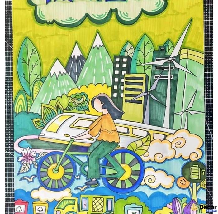 ý tưởng vẽ tranh a3 bảo vệ môi trường