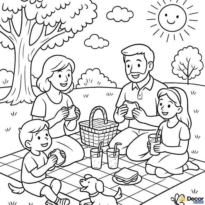 Hình tô màu tình cảm gia đình