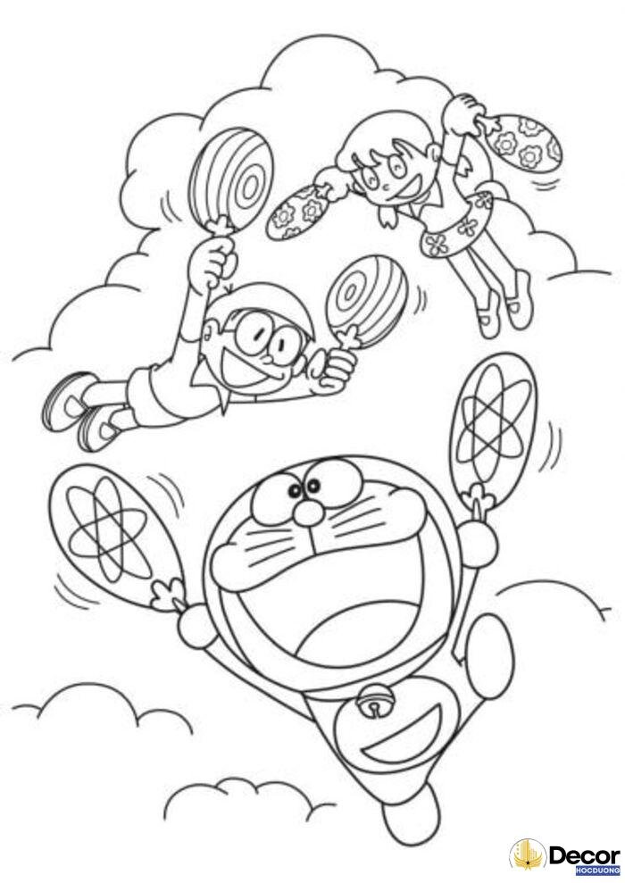 Tranh tô màu Doraemon cổ điển