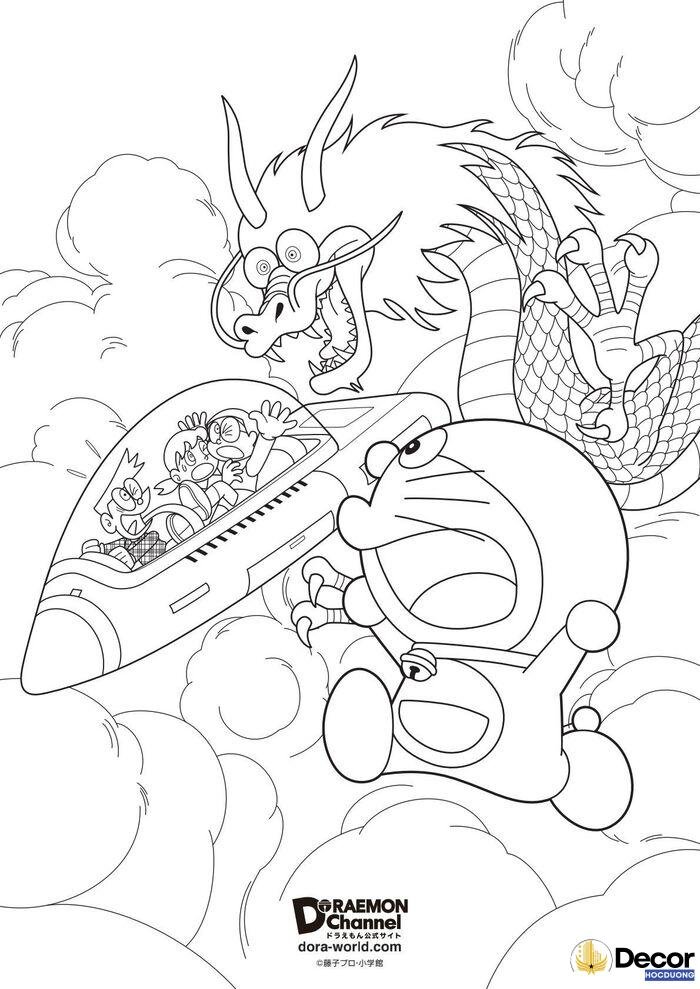 Tranh tô màu Doraemon phiêu lưu