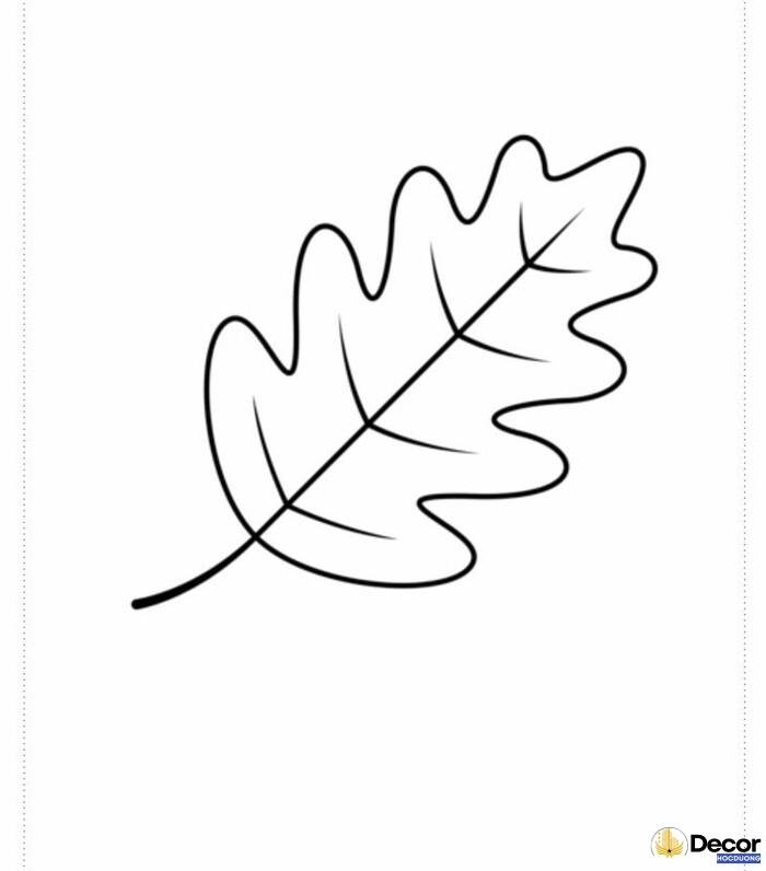 Tranh tô màu lá cây nhẹ nhàng
