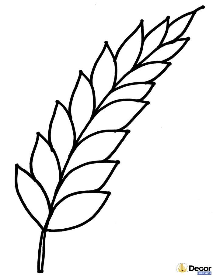 Tranh tô màu lá cây vui nhộn