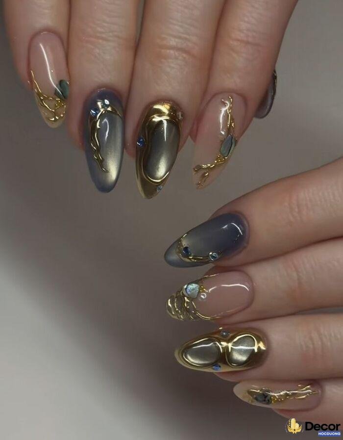almond nails hiện đại đẹp