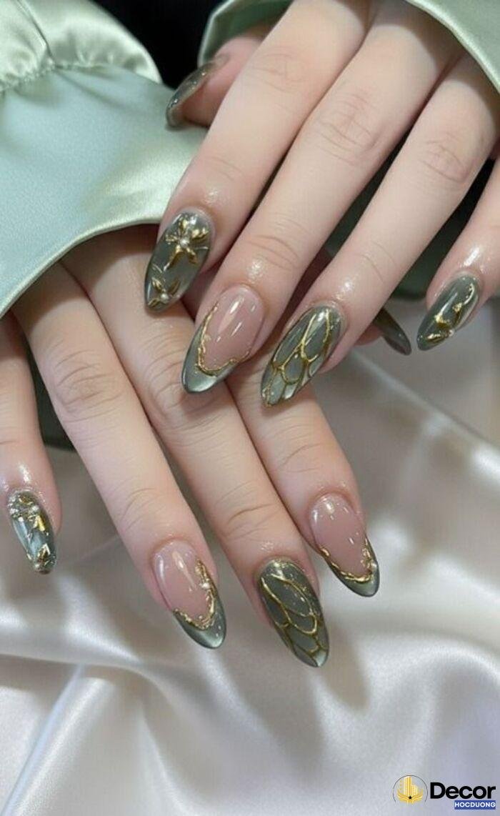 almond nails tinh tế đẹp
