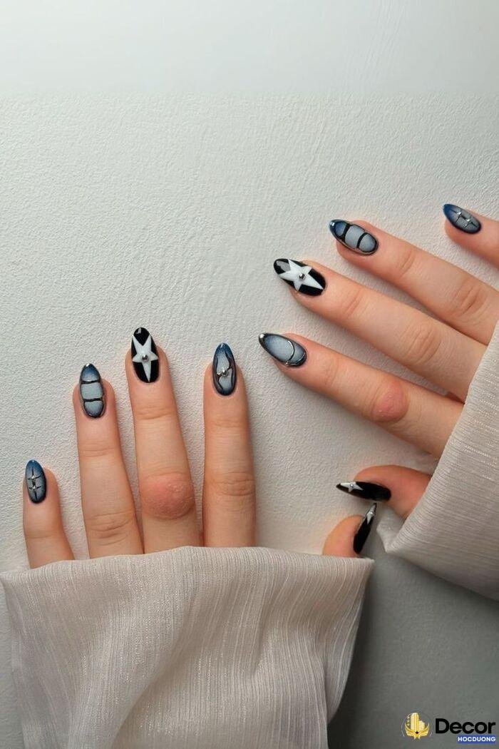 american nails đơn giản mà đẹp