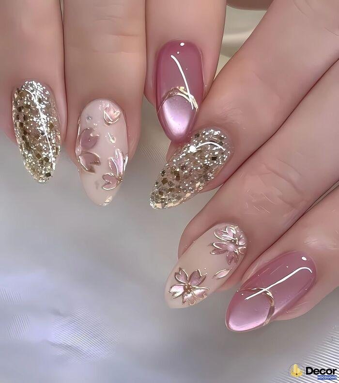 american nails tối giản