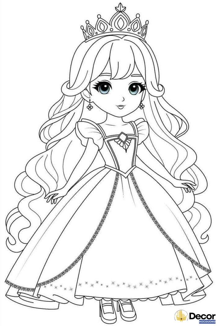 ảnh tranh tô màu váy lolita