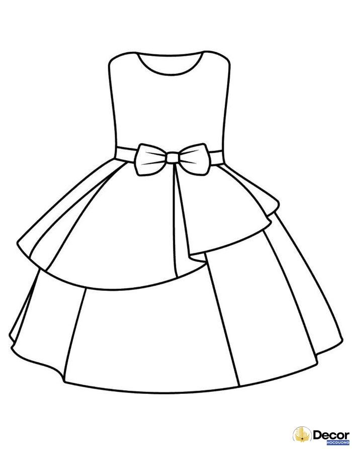 ảnh tranh tô màu váy