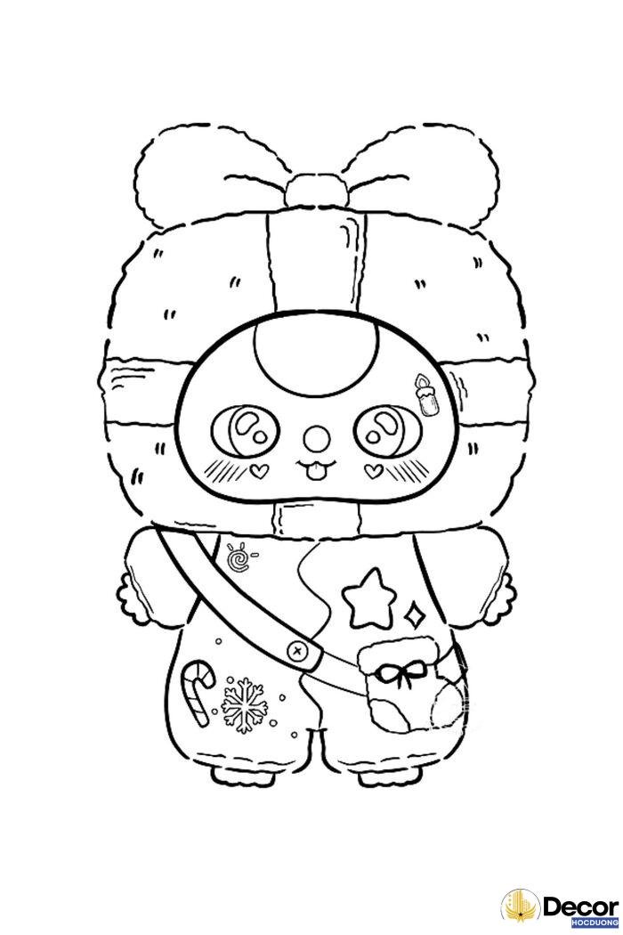 baby three tranh đen trắng tô màu