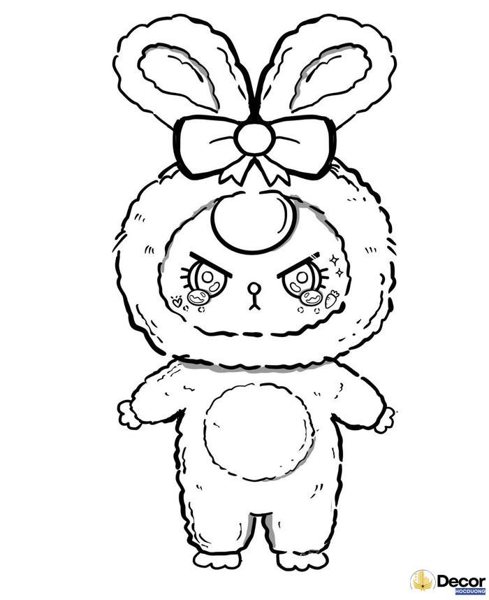 baby three tranh tô màu đơn giản xinh