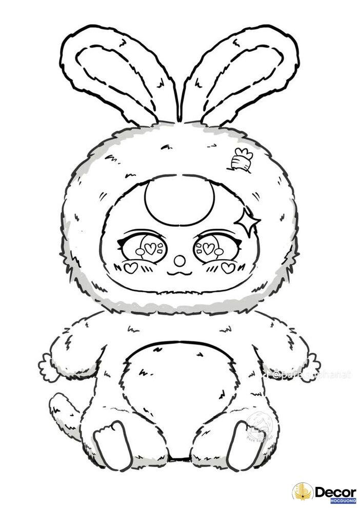 baby three tranh tô màu đơn giản