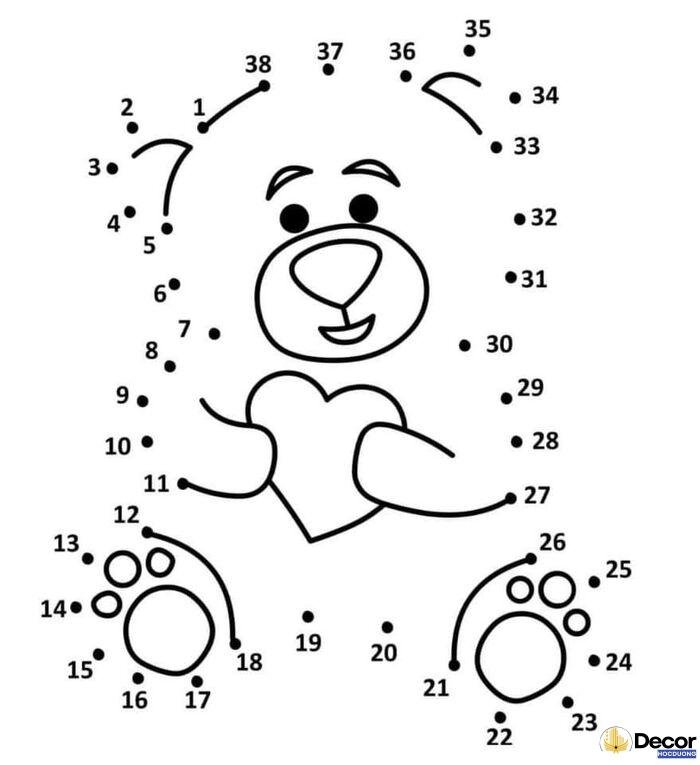 bài tập nối số và tô màu