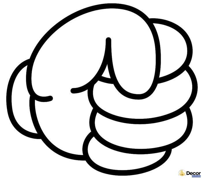 bàn tay hình đen trắng tô màu