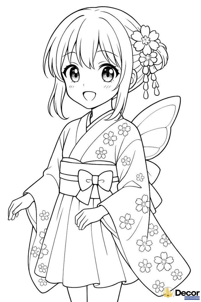 bộ tranh tô màu anime