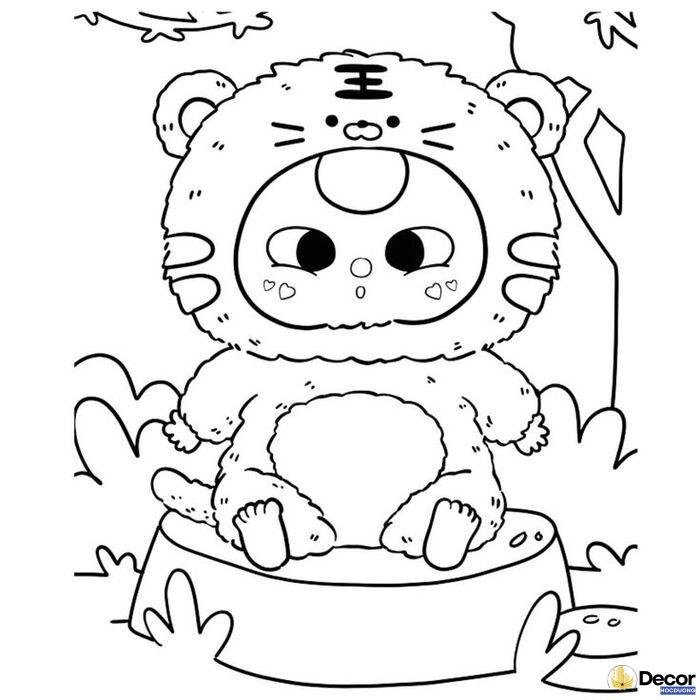 bộ tranh tô màu baby three