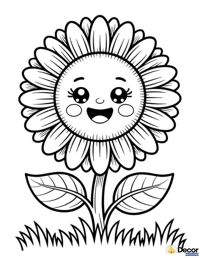 bộ tranh tô màu bông hoa