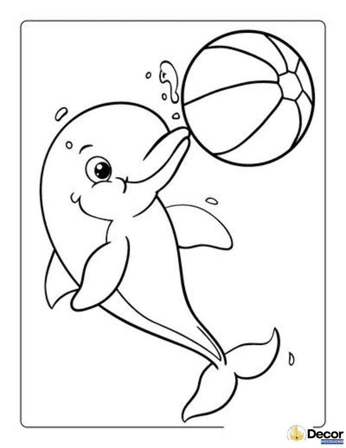 cá heo tô màu sáng tạo