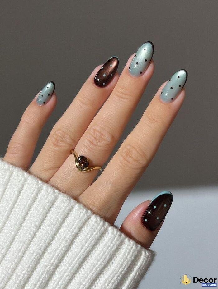 cat eye nails ánh kim