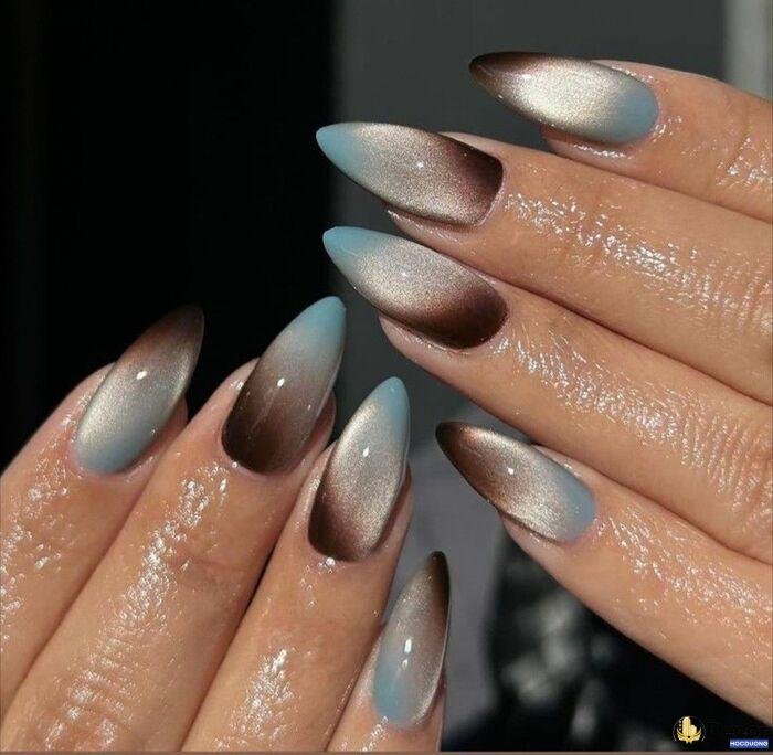 cat eye nails tông trầm