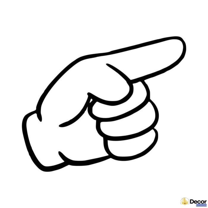 hình bàn tay tô màu dễ in