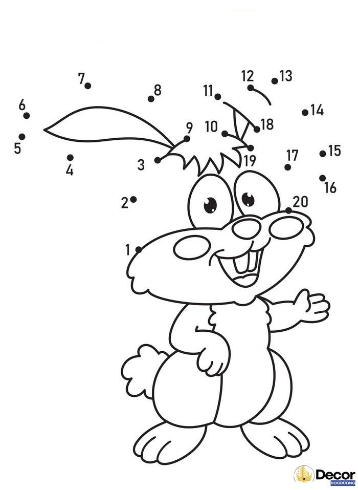 hình nối số đơn giản cho bé