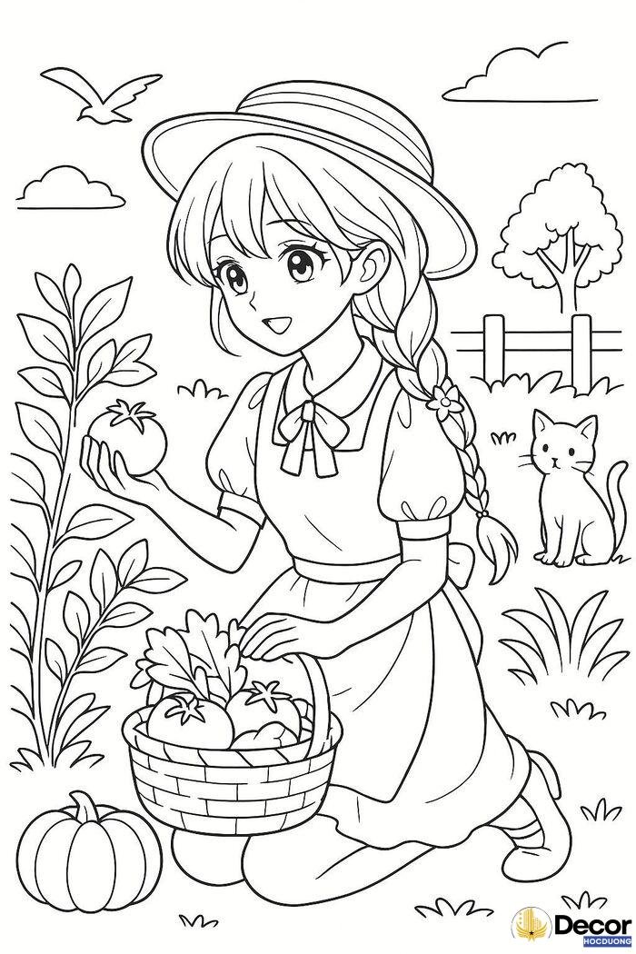 hình tô màu anime