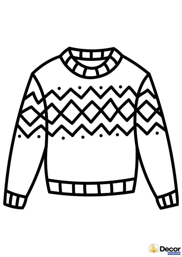 hình tô màu áo váy dễ tô