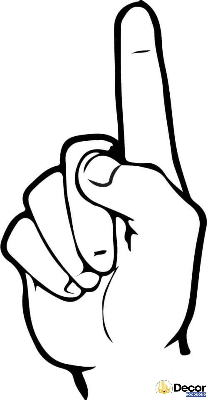 hình tô màu bàn tay