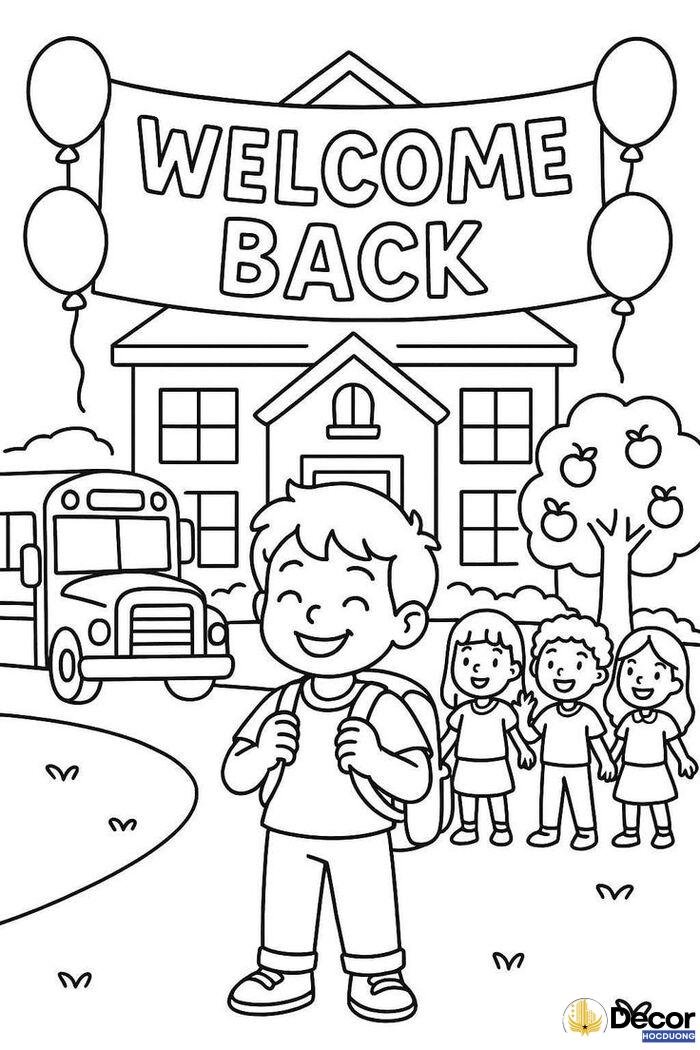 hình tô màu bé mầm non tập tô