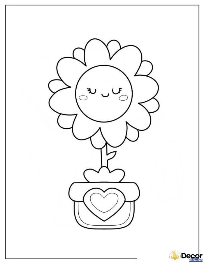 hình tô màu bông hoa tinh tế