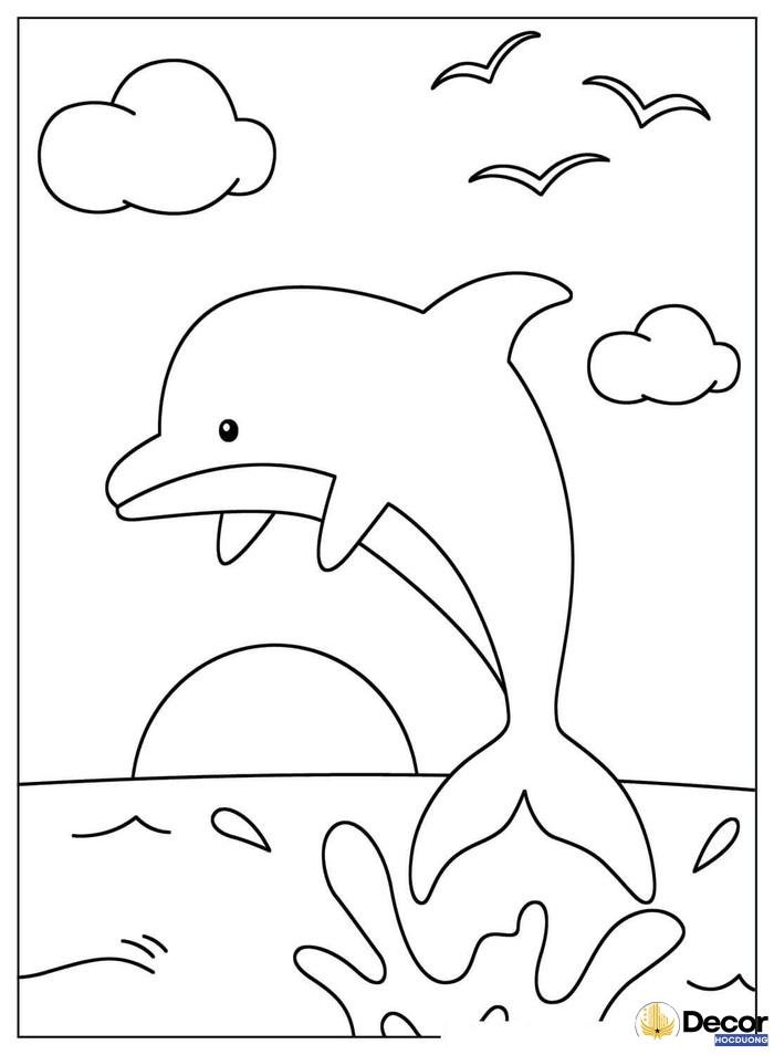 hình tô màu chủ đề lớp học