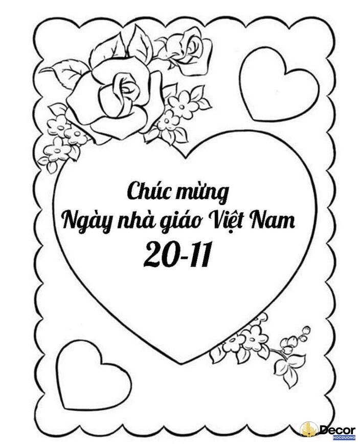 hình tô màu cô giáo hiền