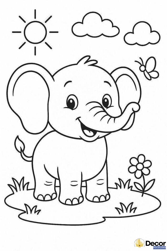 hình tô màu cute cho bé 6 tuổi đẹp