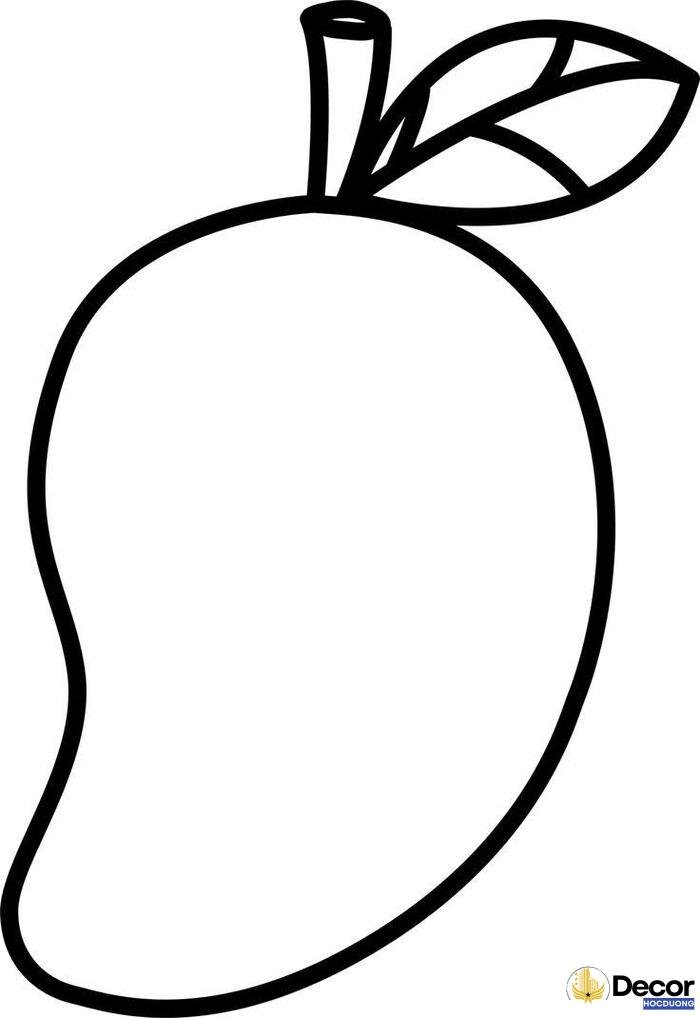 hình tô màu hoa quả cho bé tập tô