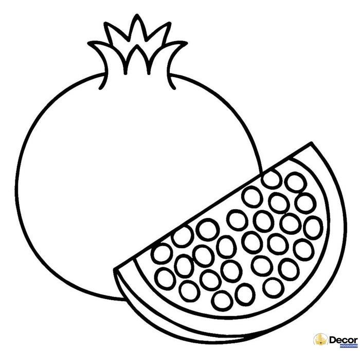 hình tô màu hoa quả dễ in