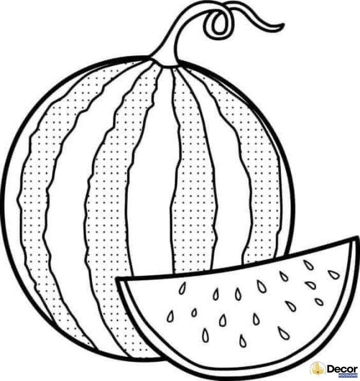 hình tô màu hoa quả dễ tô