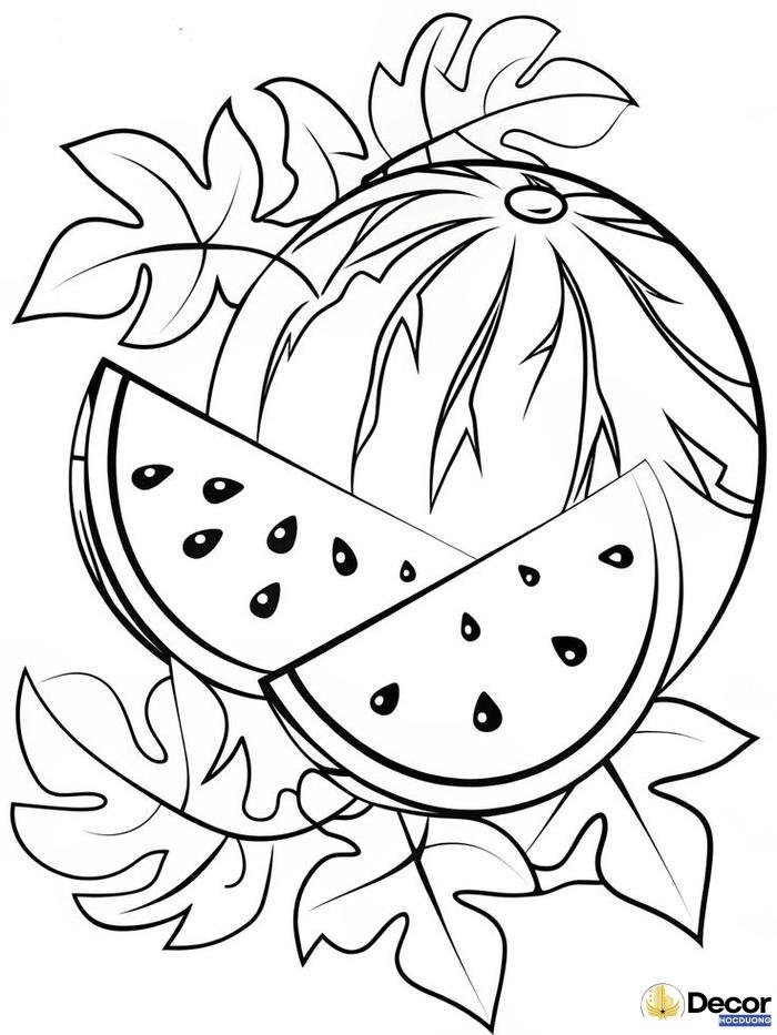 hình tô màu hoa quả