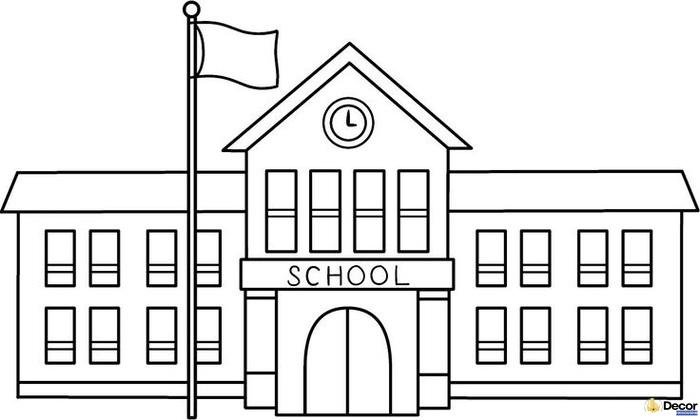 hình tô màu hoạt động ở trường mầm non