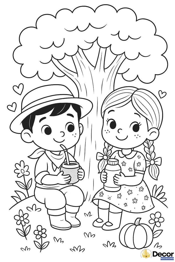 hình tô màu hoạt hình dễ tô