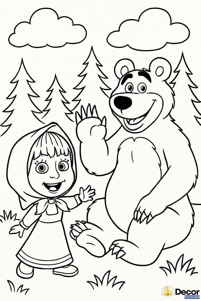 hình tô màu hoạt hình đẹp mắt