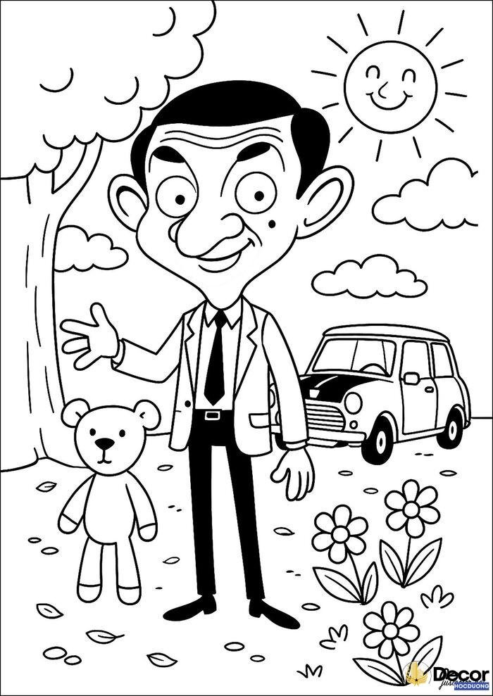 hình tô màu hoạt hình đơn giản cho bé