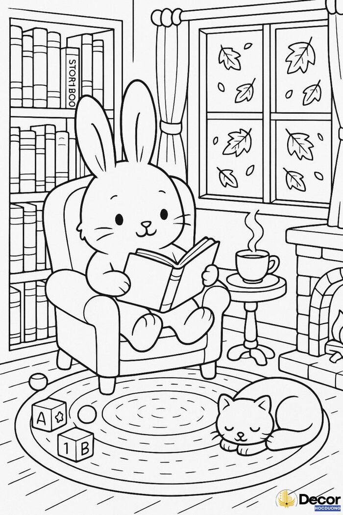 hình tô màu hoạt hình vui nhộn