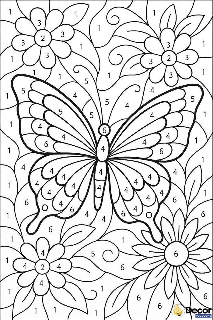 hình tô màu nối số