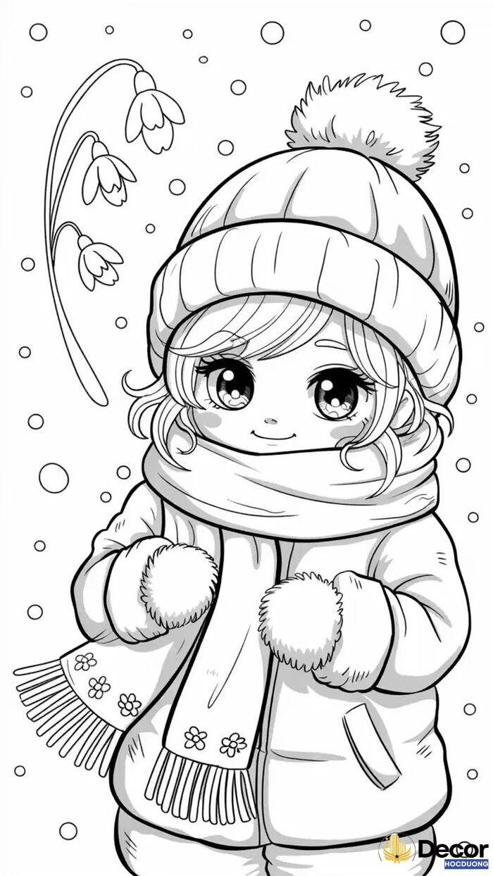 hình tô màu phong cách anime