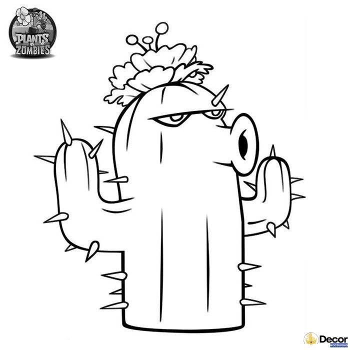 hình tô màu plants vs zombies đẹp mắt