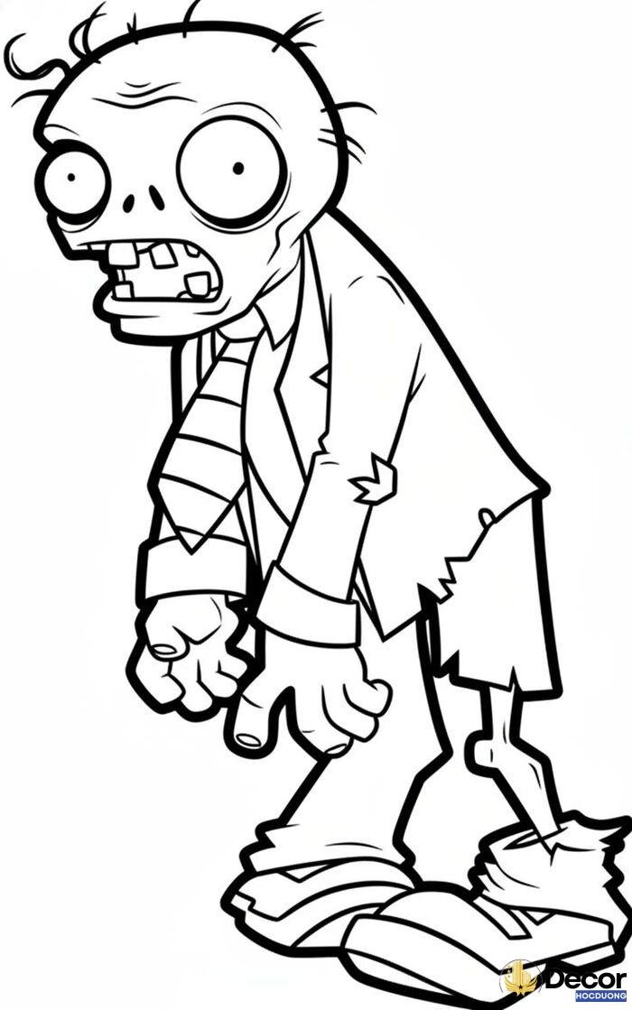 hình tô màu pvz sinh động