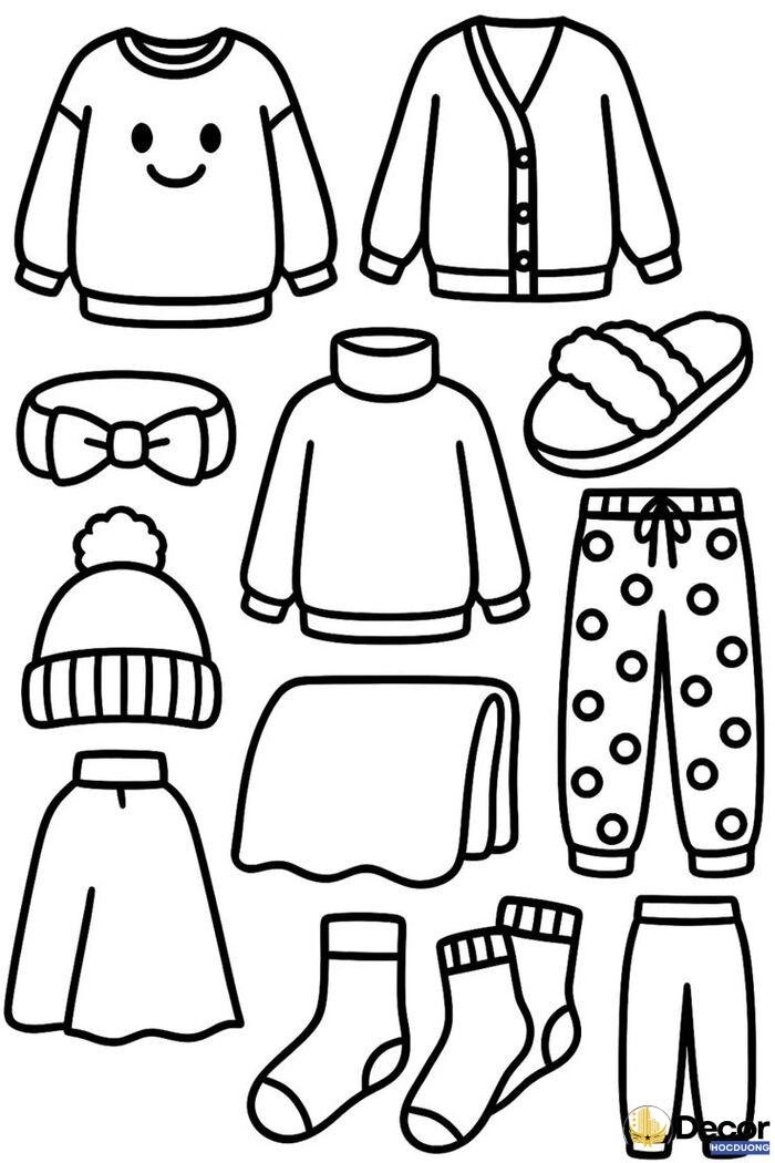 hình tô màu quần áo đẹp
