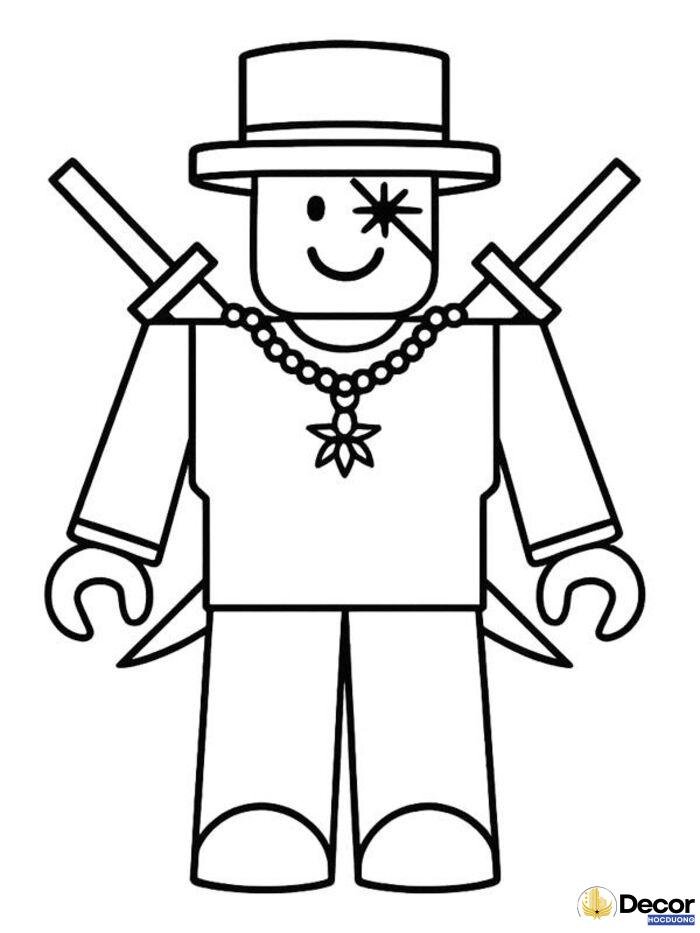 hình tô màu roblox cho trẻ em